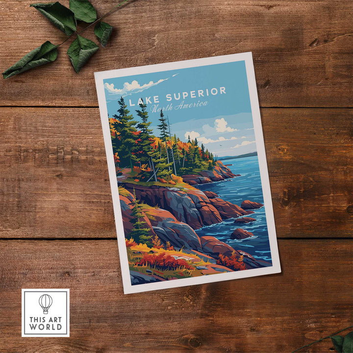 Lake Superior Poster - Great Lakes-This Art World