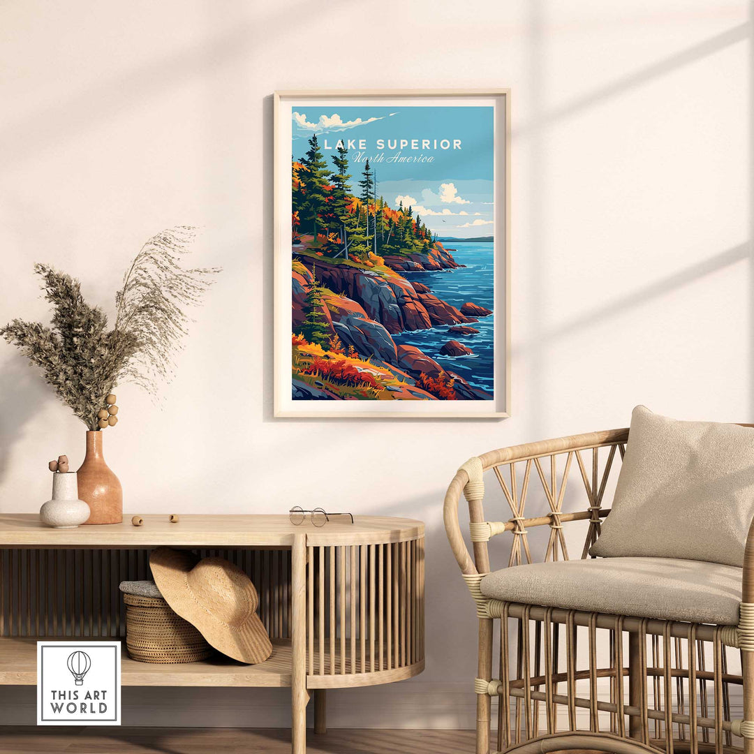 Lake Superior Poster - Great Lakes-This Art World