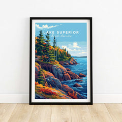Lake Superior Poster - Great Lakes-This Art World