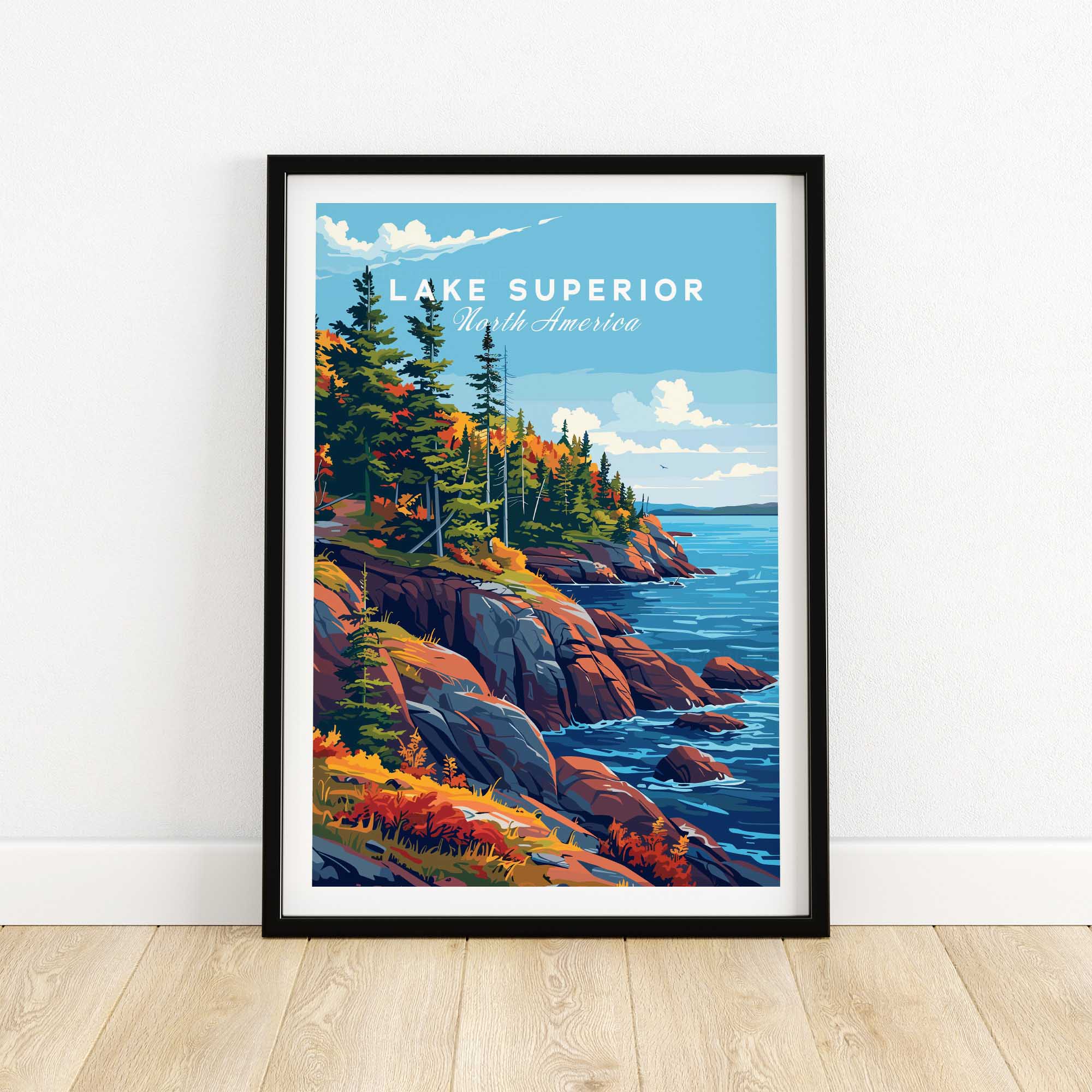 Lake Superior Poster - Great Lakes-This Art World