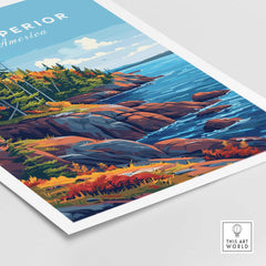 Lake Superior Poster - Great Lakes-This Art World