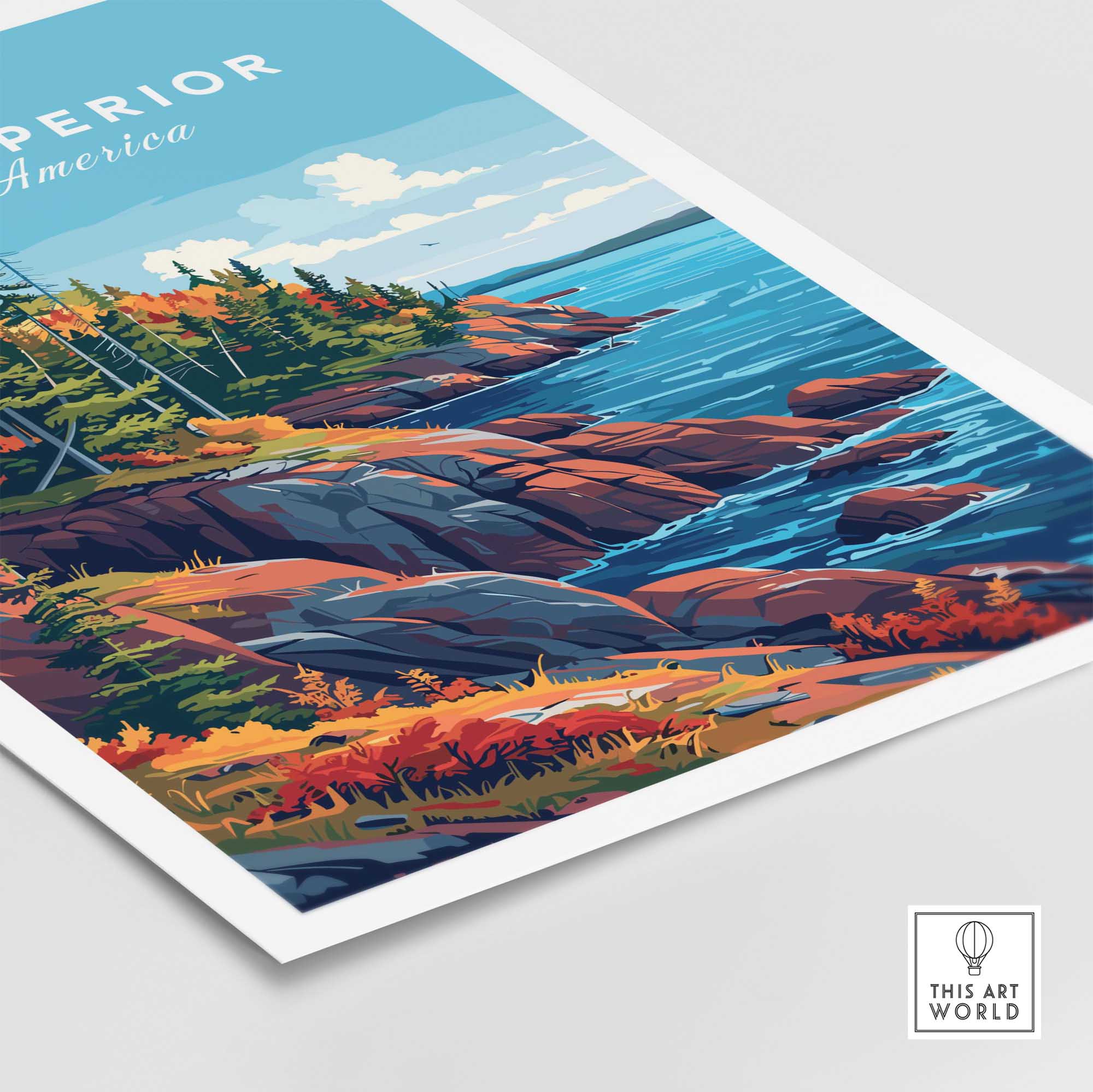 Lake Superior Poster - Great Lakes-This Art World