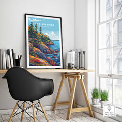 Lake Superior Poster - Great Lakes-This Art World