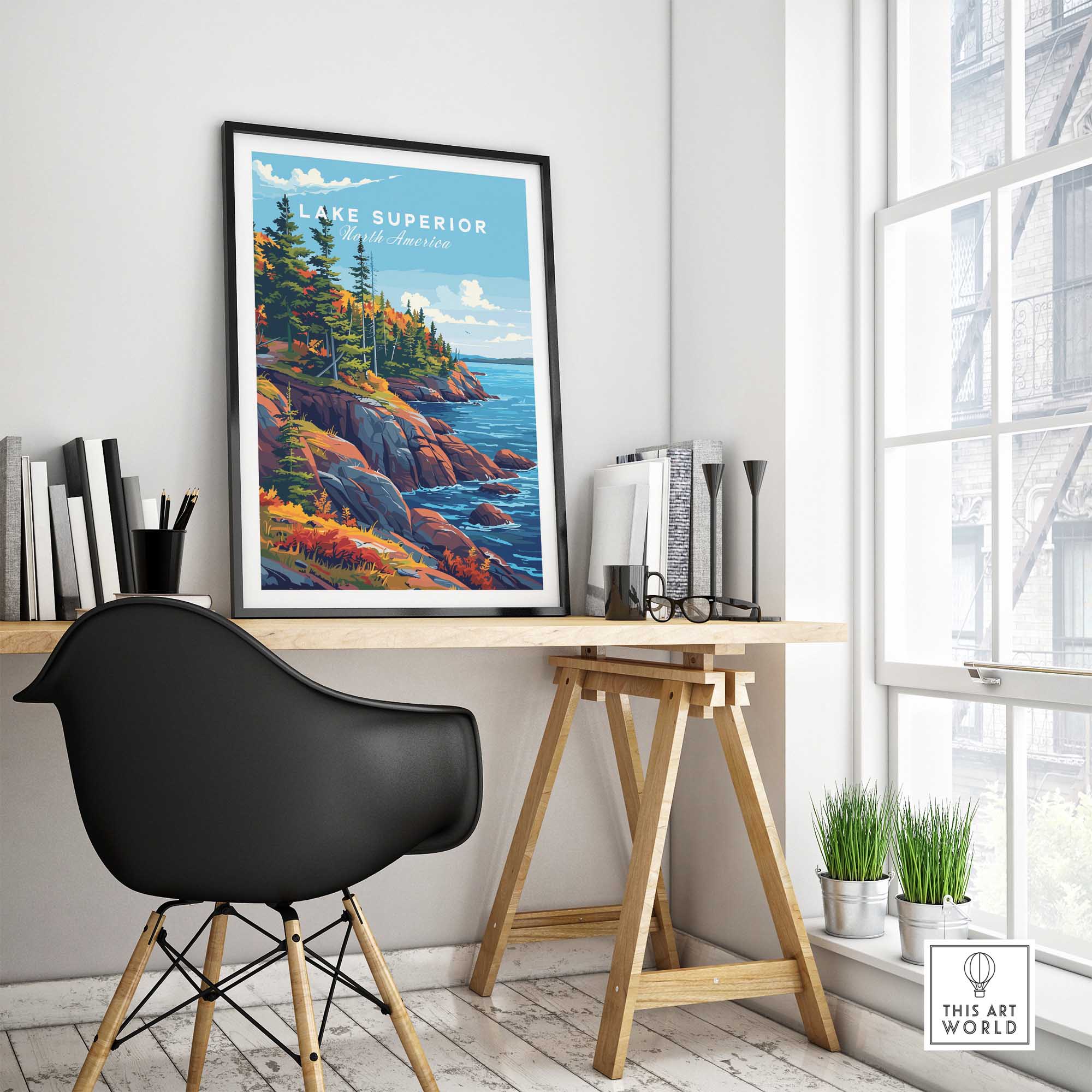 Lake Superior Poster - Great Lakes-This Art World