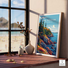Lake Superior Poster - Great Lakes-This Art World
