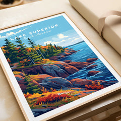 Lake Superior Poster - Great Lakes-This Art World