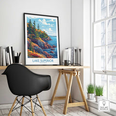 Lake Superior Print - Great Lakes-This Art World