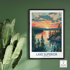 Lake Superior Travel Poster-This Art World