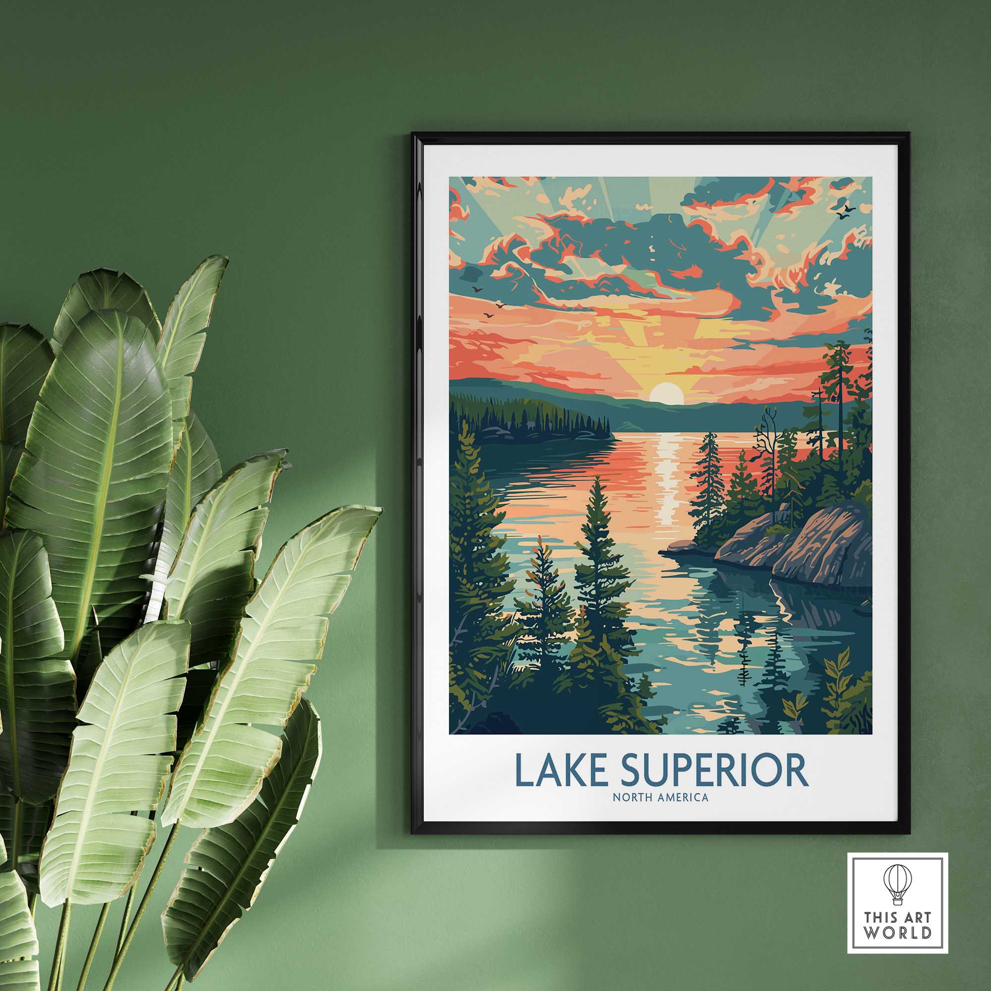 Lake Superior Travel Poster-This Art World