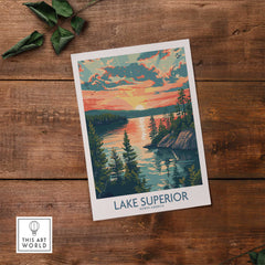 Lake Superior Travel Poster-This Art World