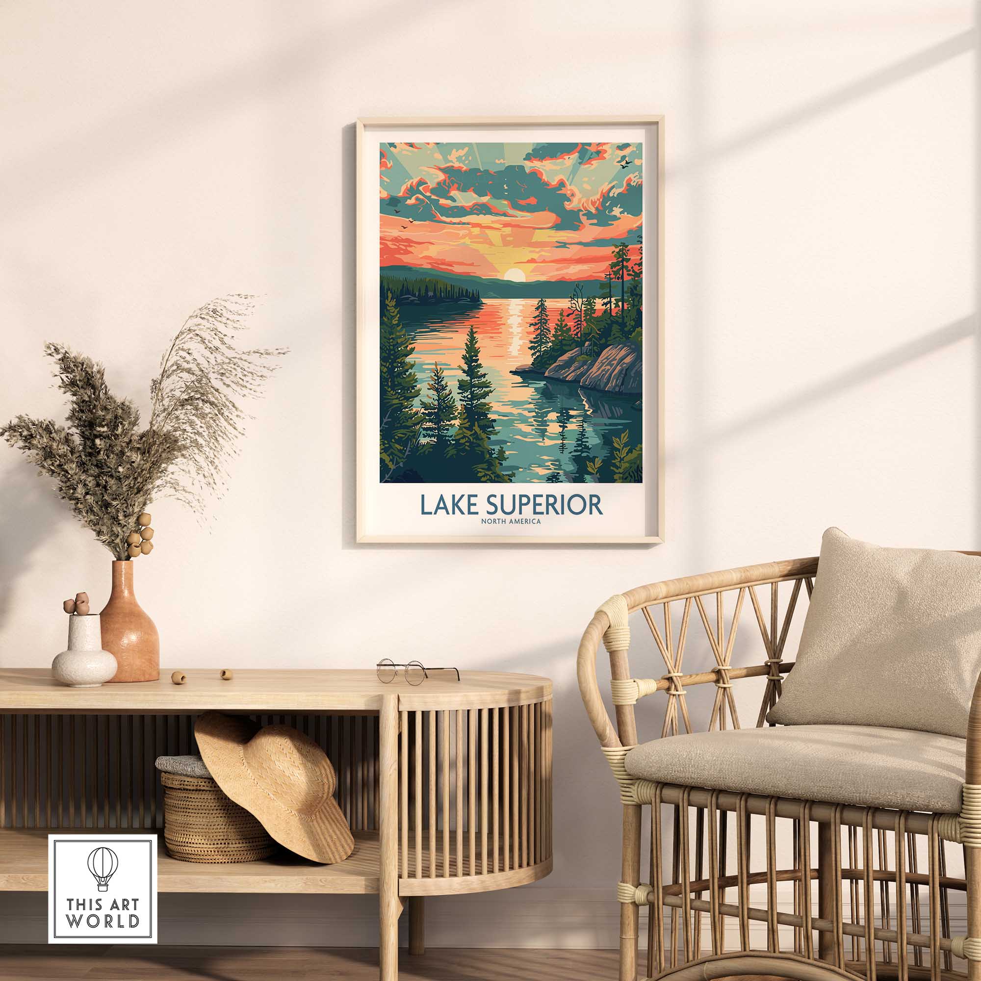Lake Superior Travel Poster-This Art World