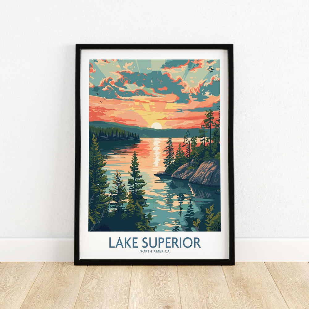 Lake Superior Travel Poster-This Art World