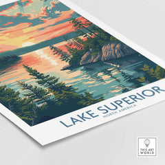 Lake Superior Travel Poster-This Art World