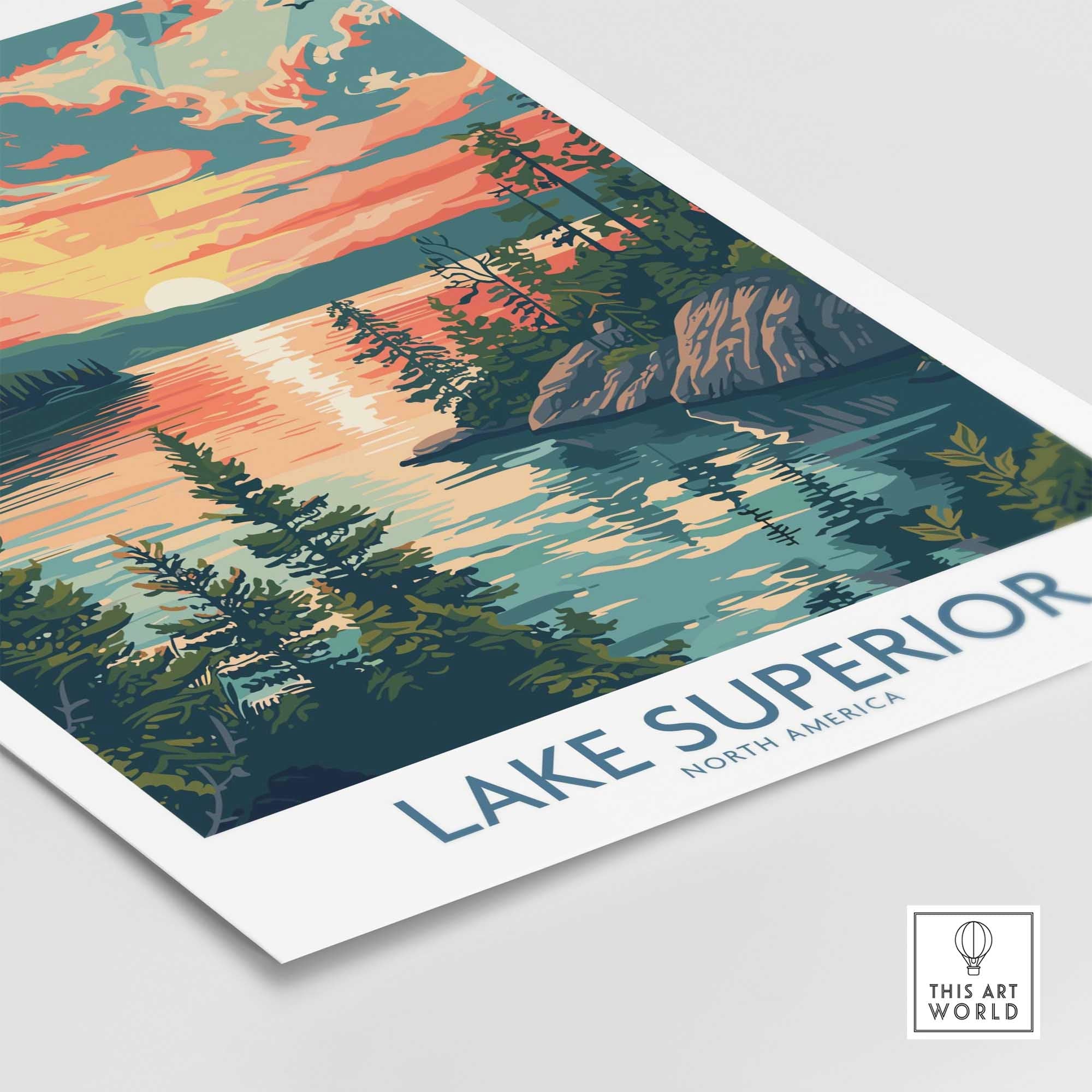 Lake Superior Travel Poster-This Art World
