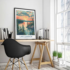 Lake Superior Travel Poster-This Art World