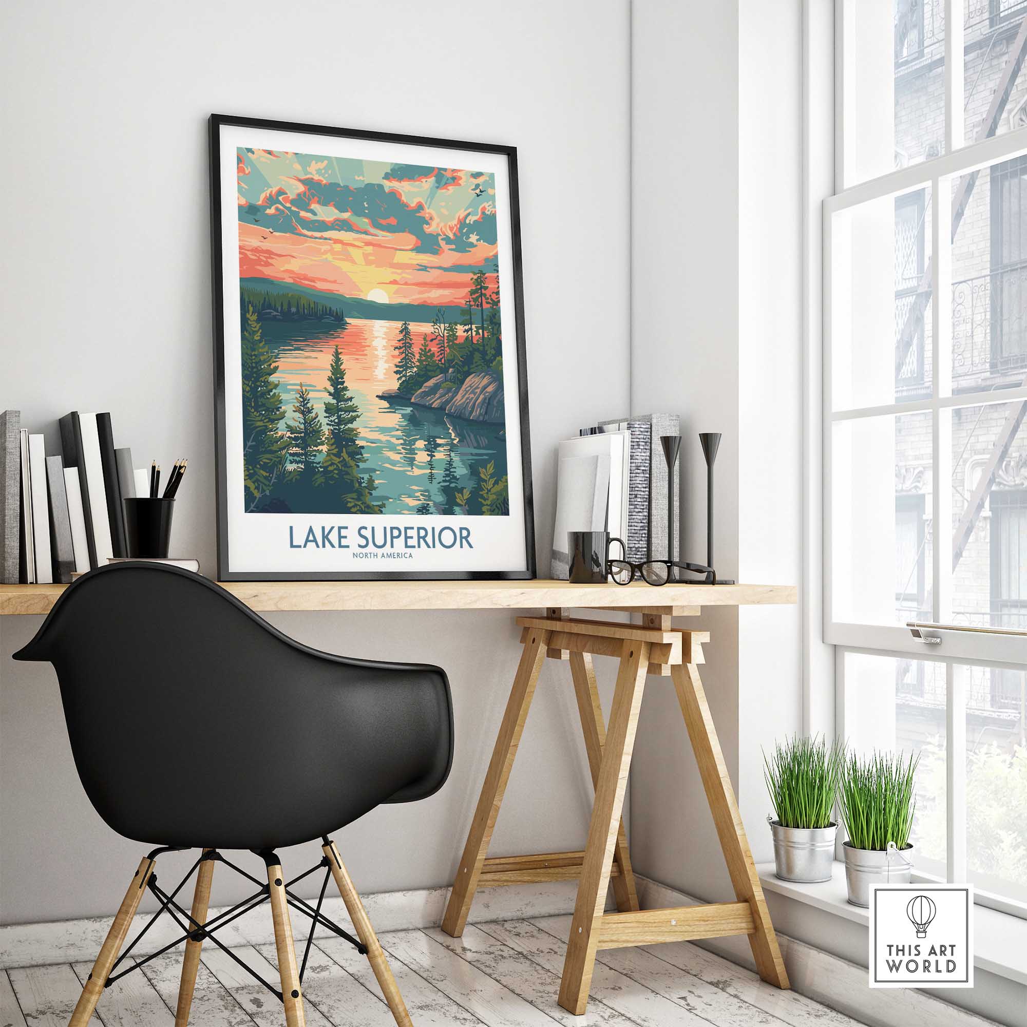 Lake Superior Travel Poster-This Art World