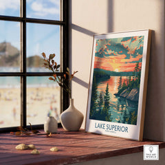 Lake Superior Travel Poster-This Art World