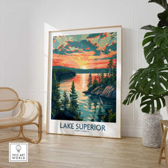 Lake Superior Travel Poster-This Art World