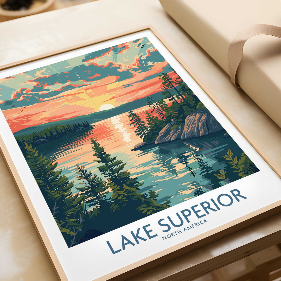 Lake Superior Travel Poster-This Art World