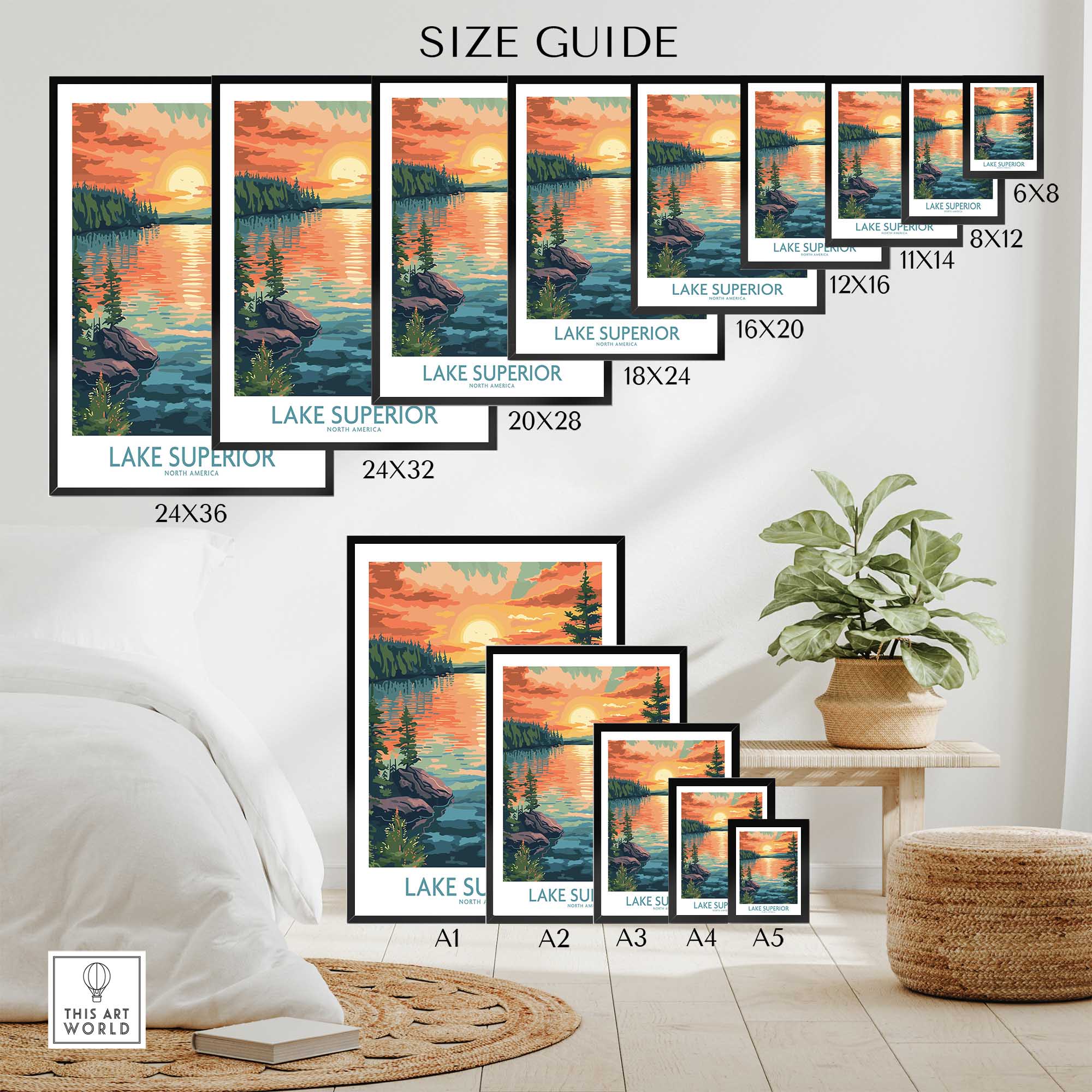 Lake Superior Travel Print-This Art World