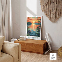 Lake Superior Travel Print-This Art World