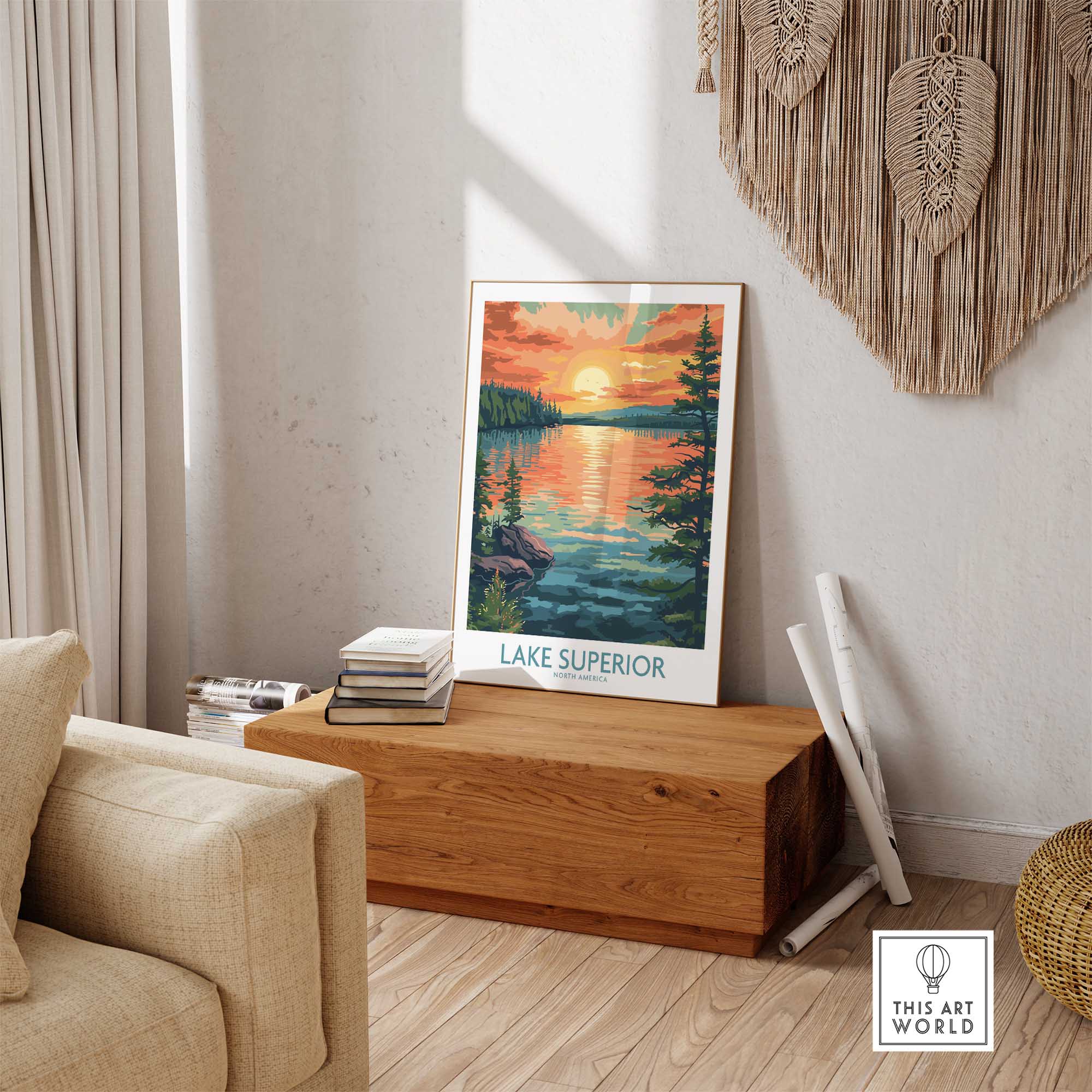 Lake Superior Travel Print-This Art World