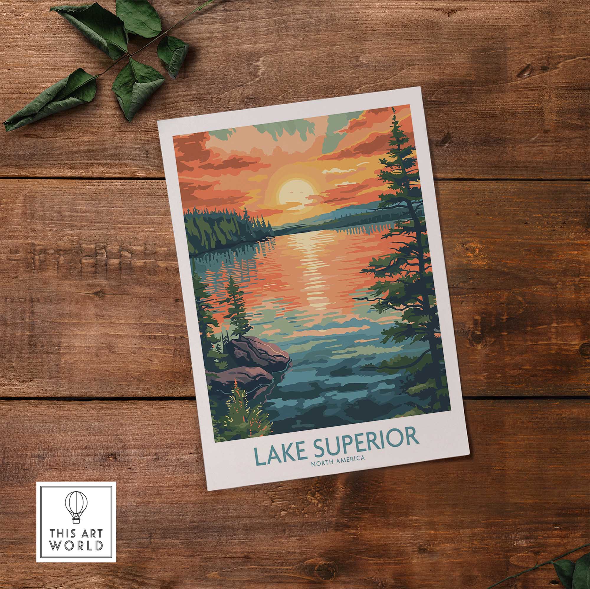 Lake Superior Travel Print-This Art World