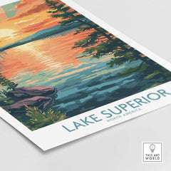 Lake Superior Travel Print-This Art World