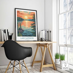 Lake Superior Travel Print-This Art World