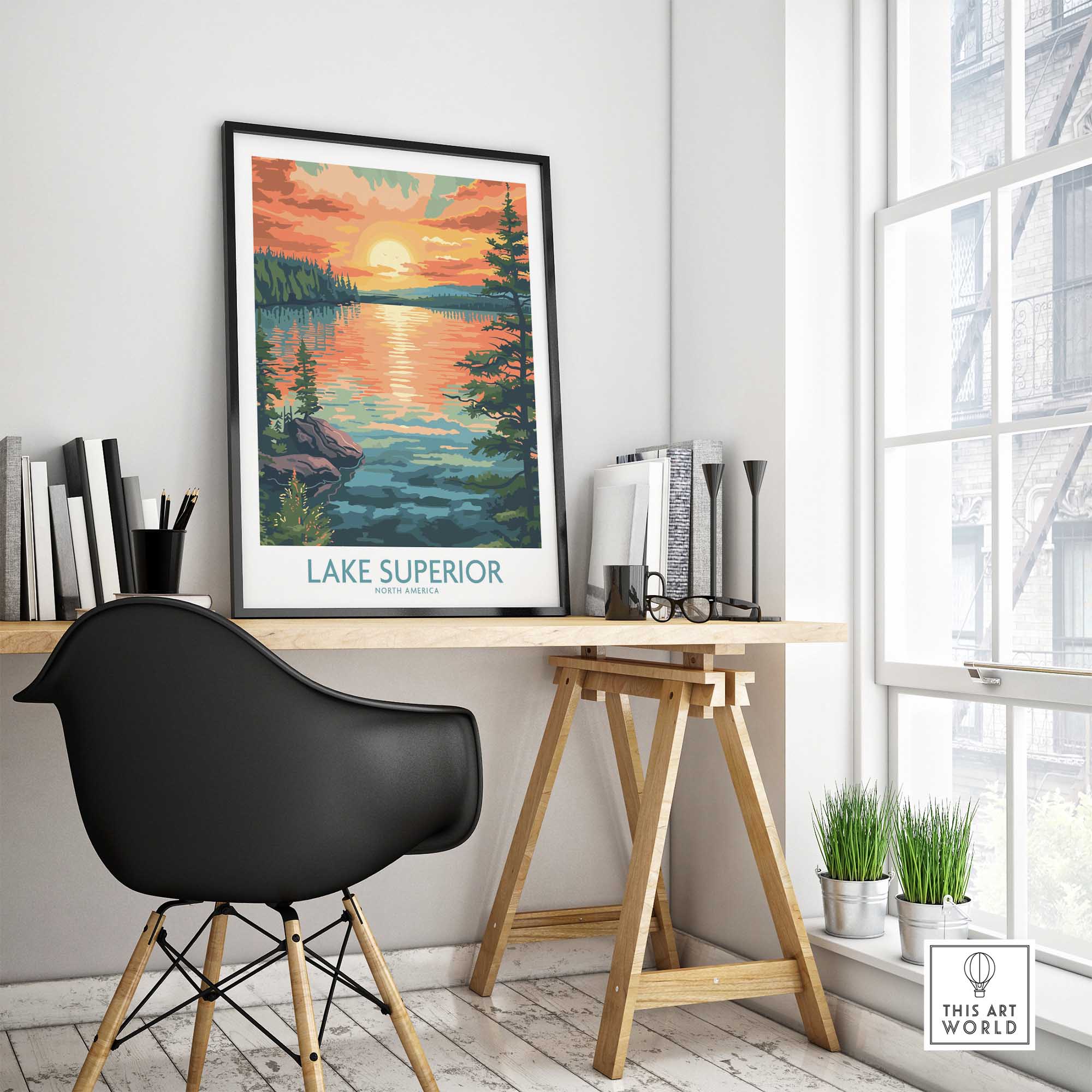 Lake Superior Travel Print-This Art World