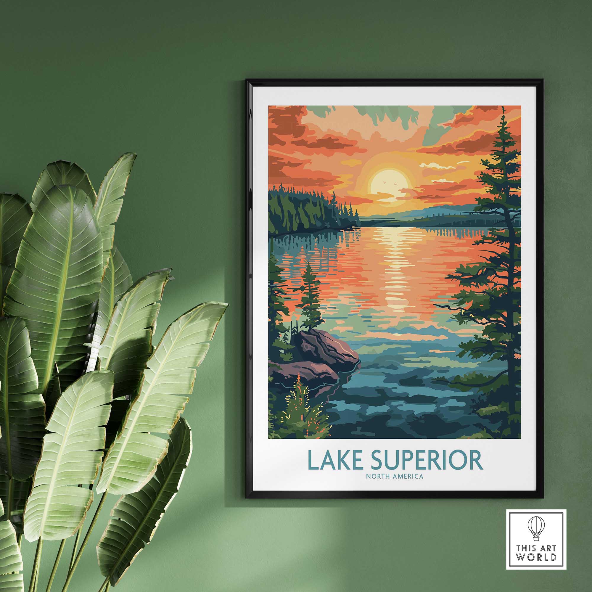 Lake Superior Travel Print-This Art World