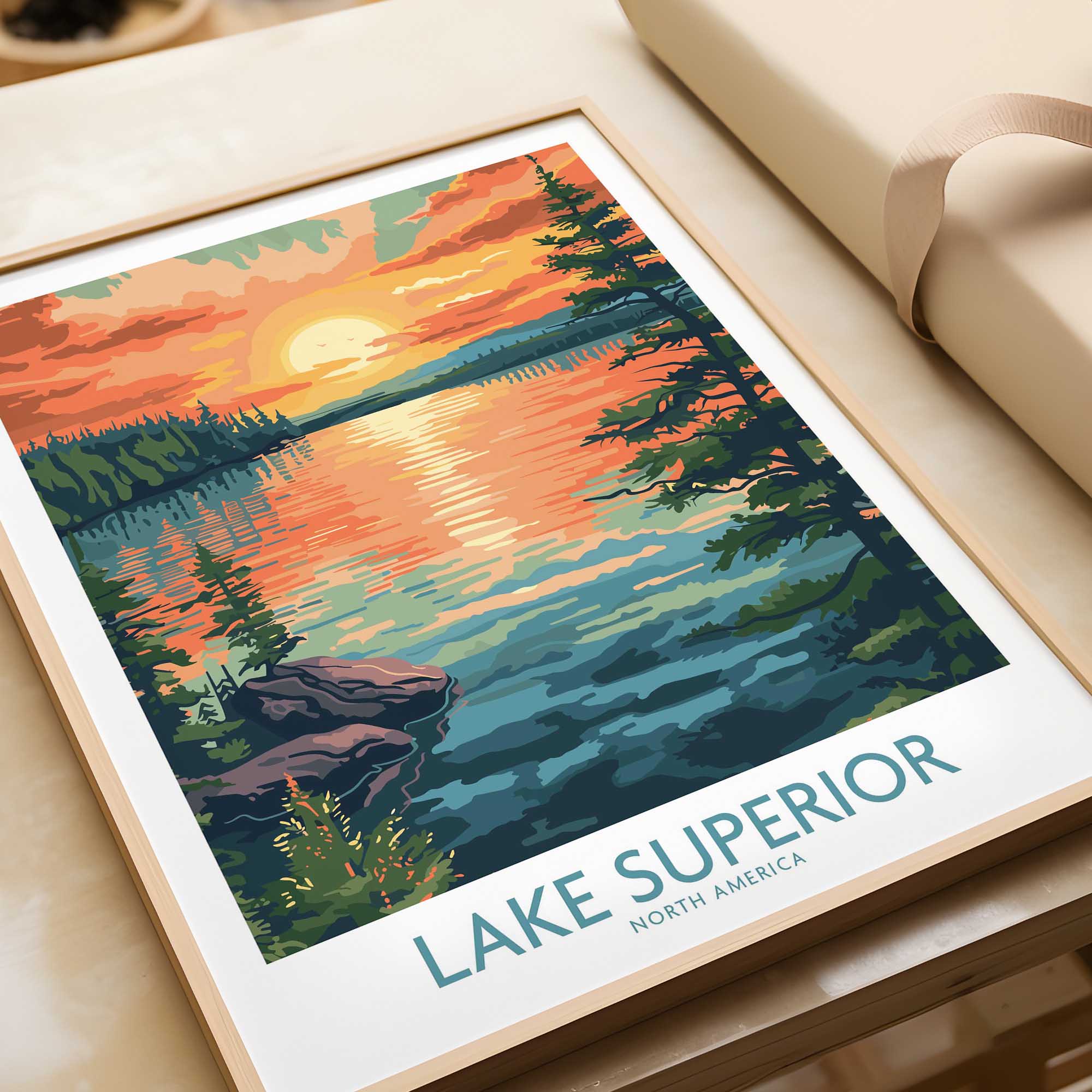 Lake Superior Travel Print-This Art World