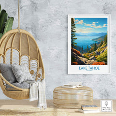 Lake Tahoe Art Print part of our best collection or travel posters and prints - This Art World