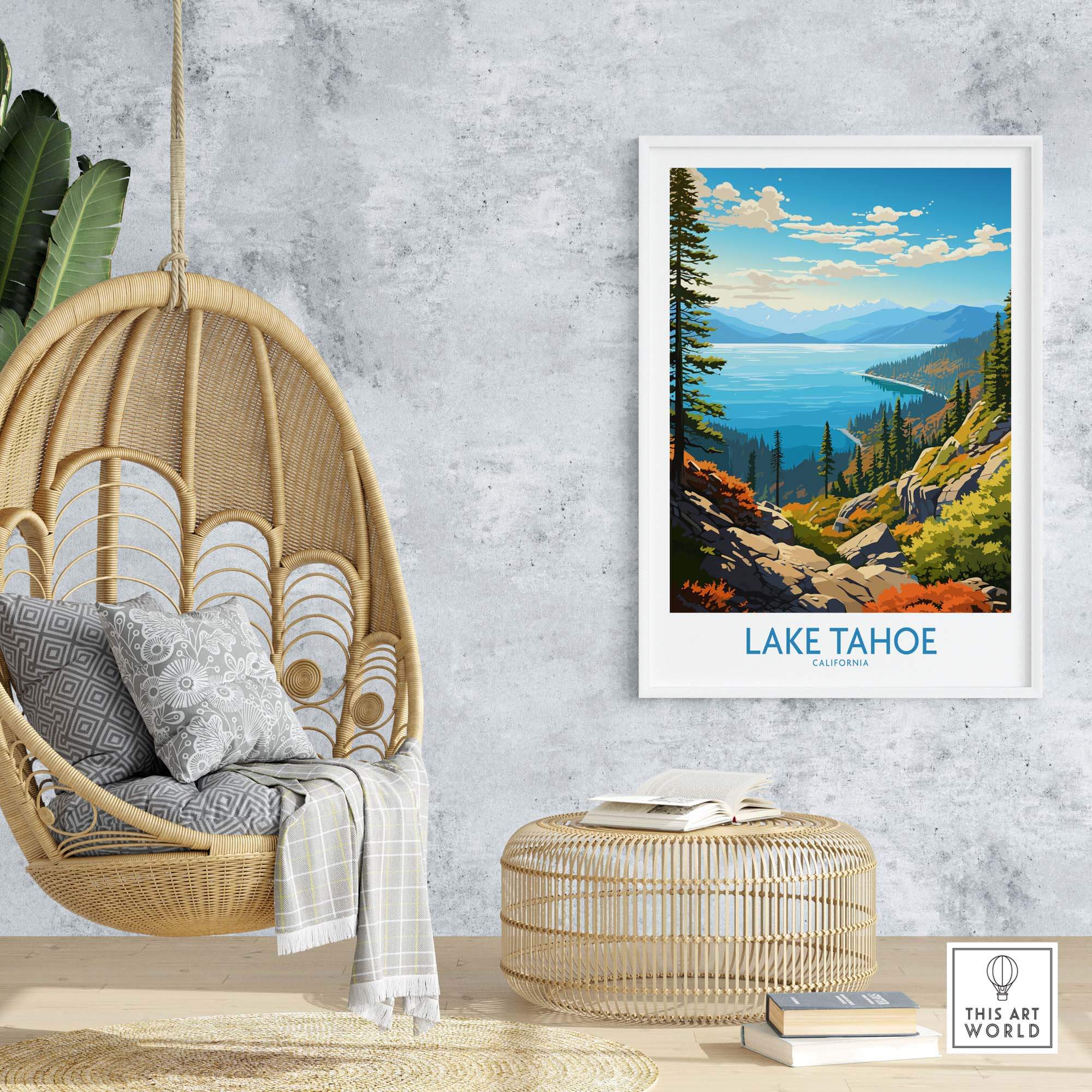 Lake Tahoe Art Print part of our best collection or travel posters and prints - This Art World