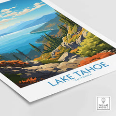 Lake Tahoe Art Print part of our best collection or travel posters and prints - This Art World