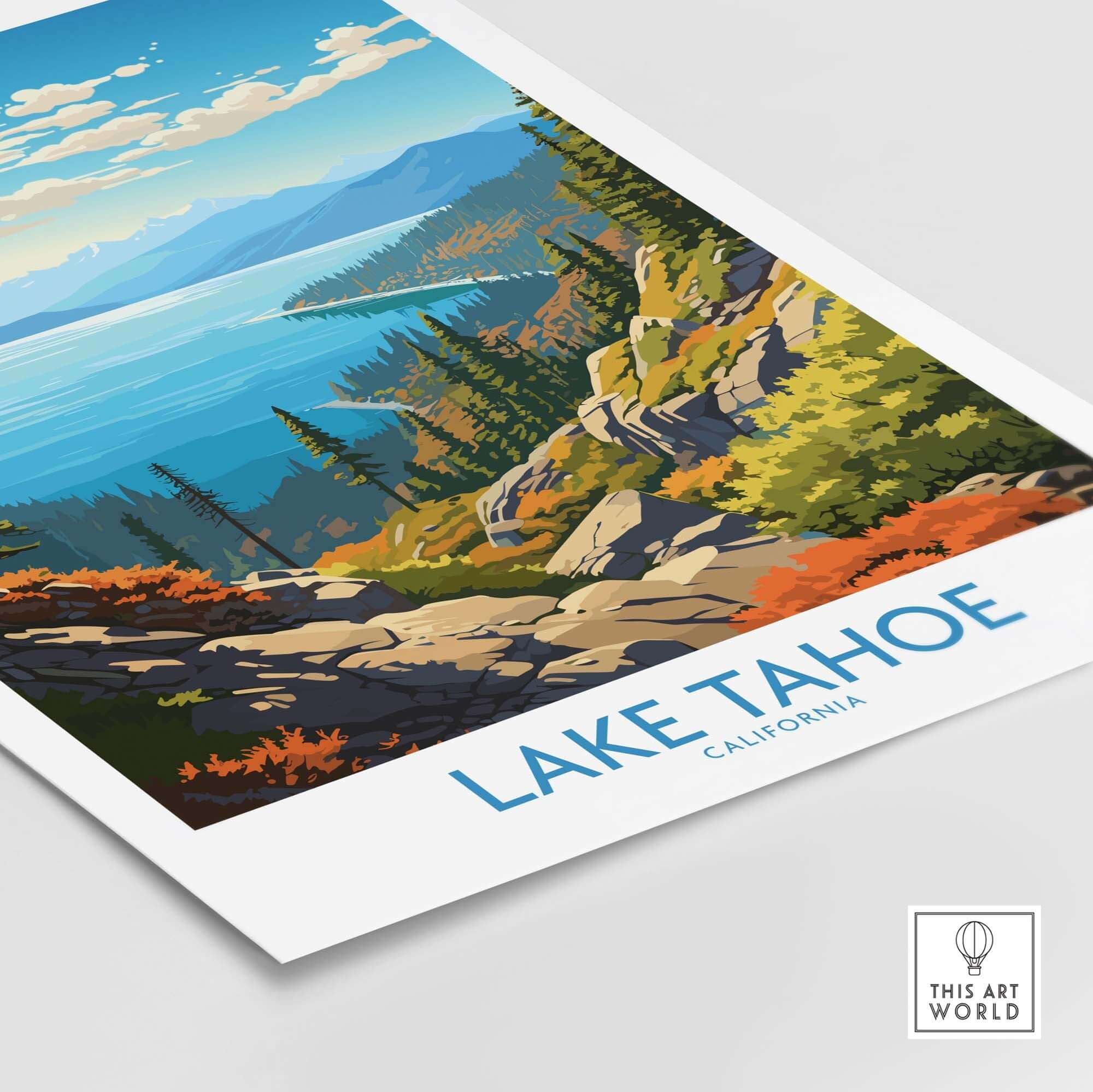 Lake Tahoe Art Print part of our best collection or travel posters and prints - This Art World