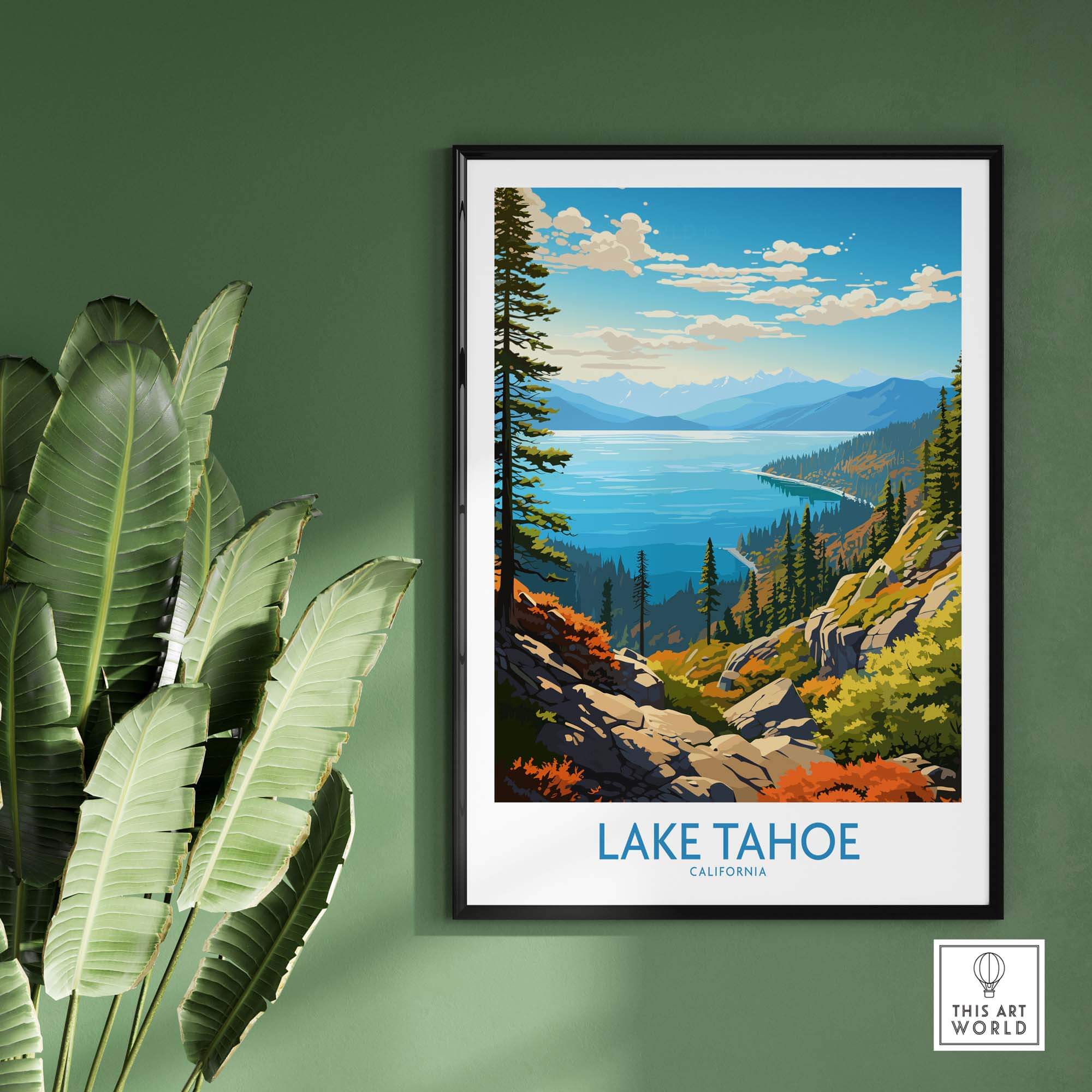Lake Tahoe Art Print part of our best collection or travel posters and prints - This Art World