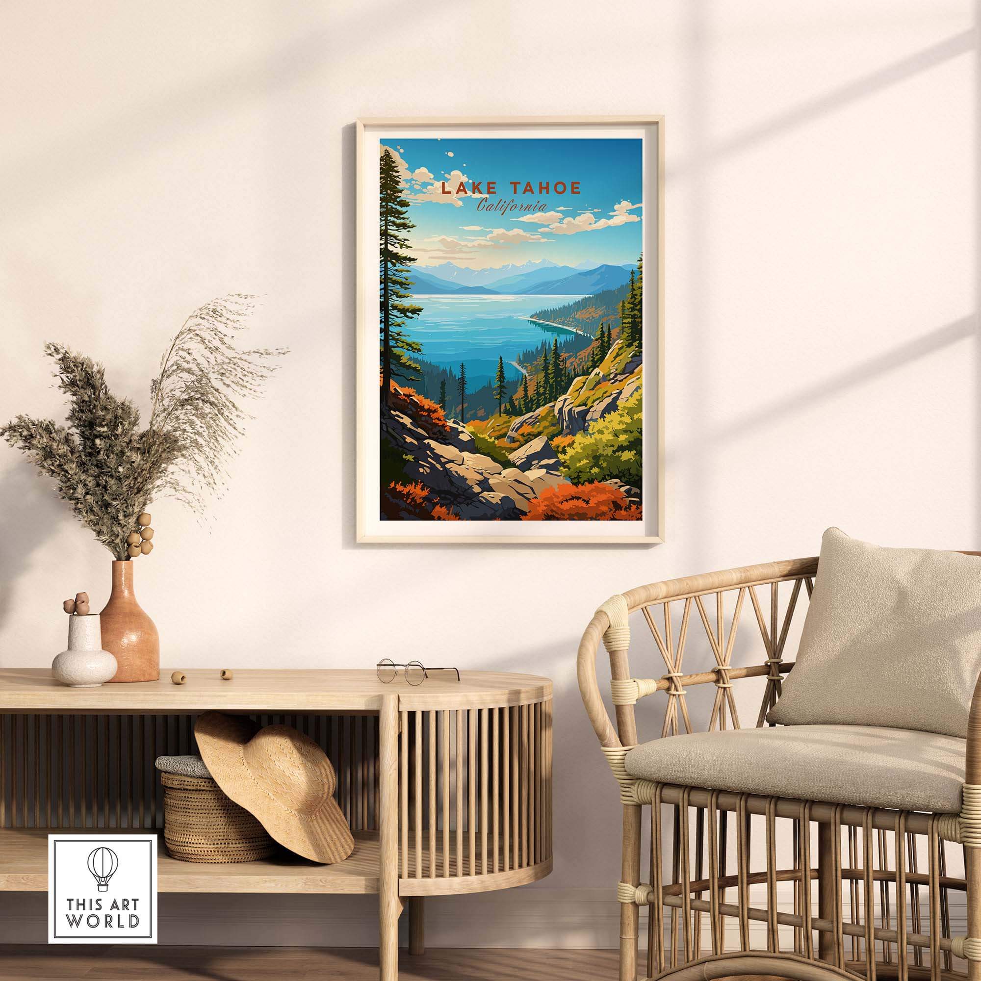 Lake Tahoe Poster part of our best collection or travel posters and prints - This Art World