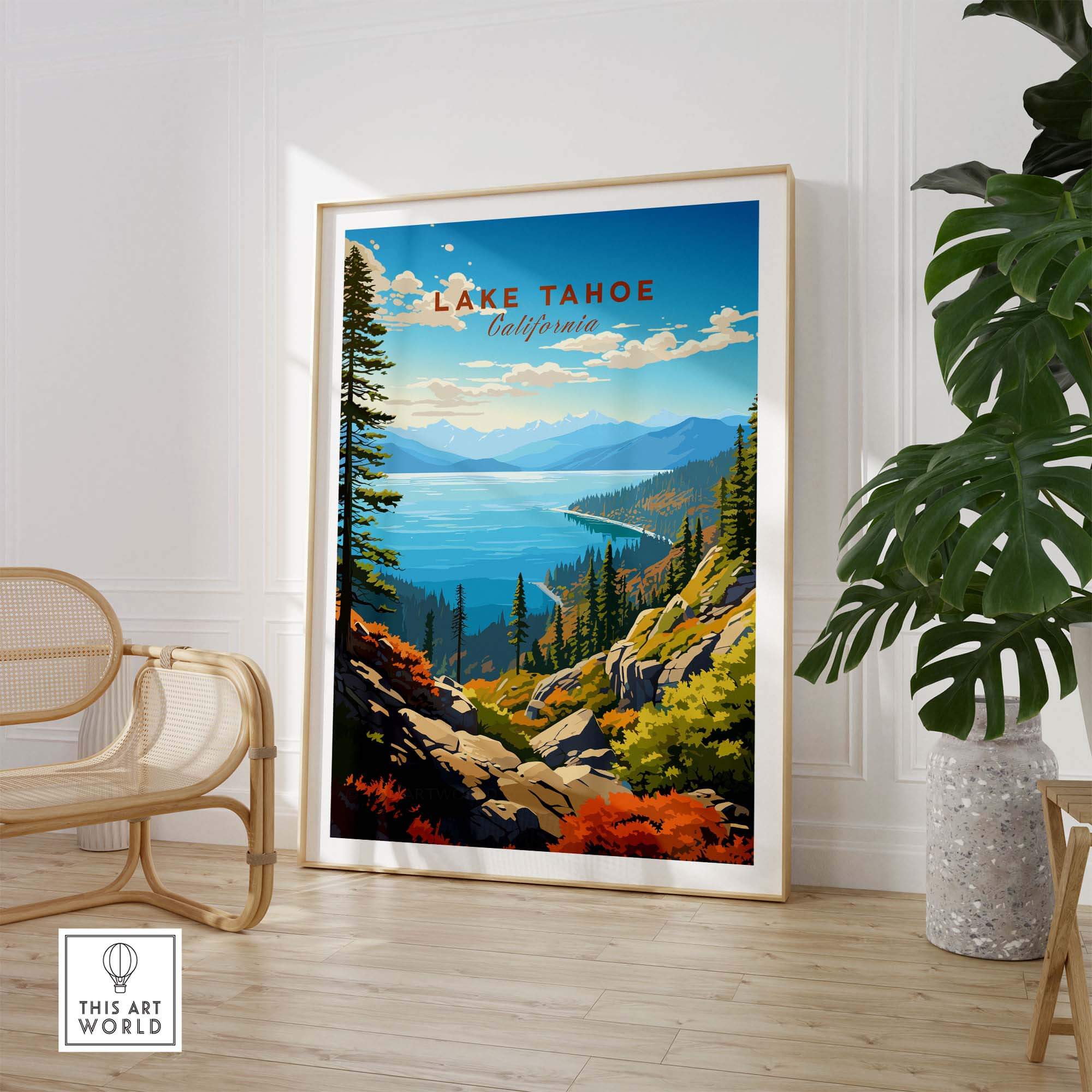 Lake Tahoe Poster part of our best collection or travel posters and prints - This Art World