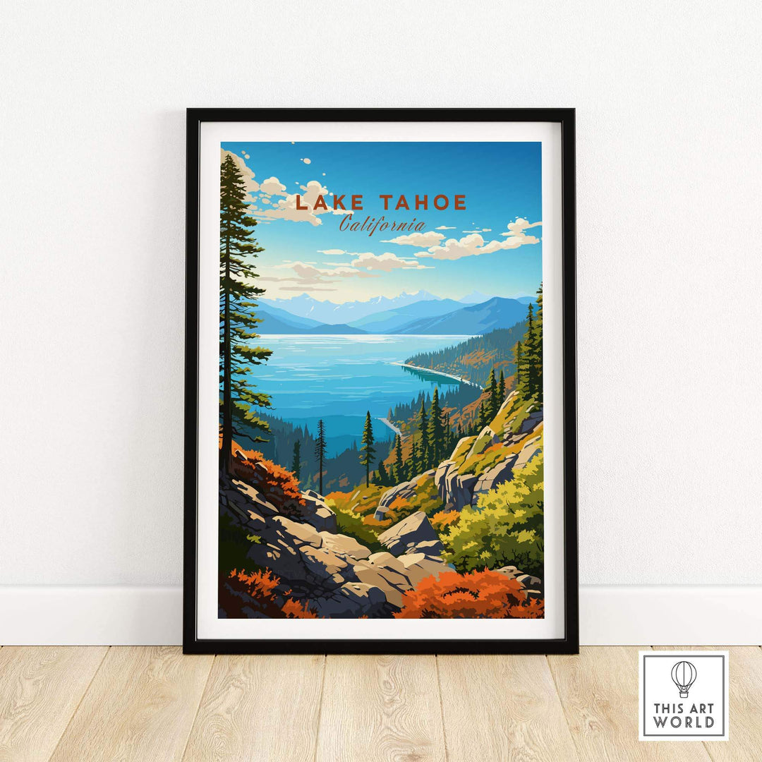 Lake Tahoe Poster part of our best collection or travel posters and prints - This Art World