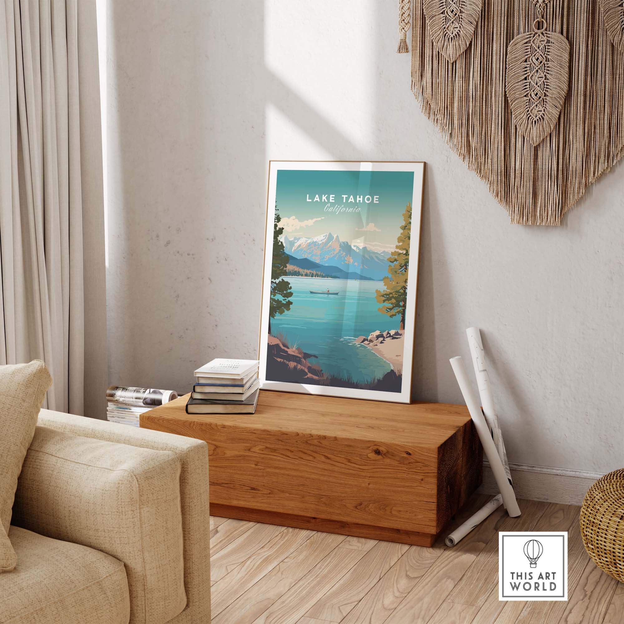 Lake Tahoe Print part of our best collection or travel posters and prints - This Art World