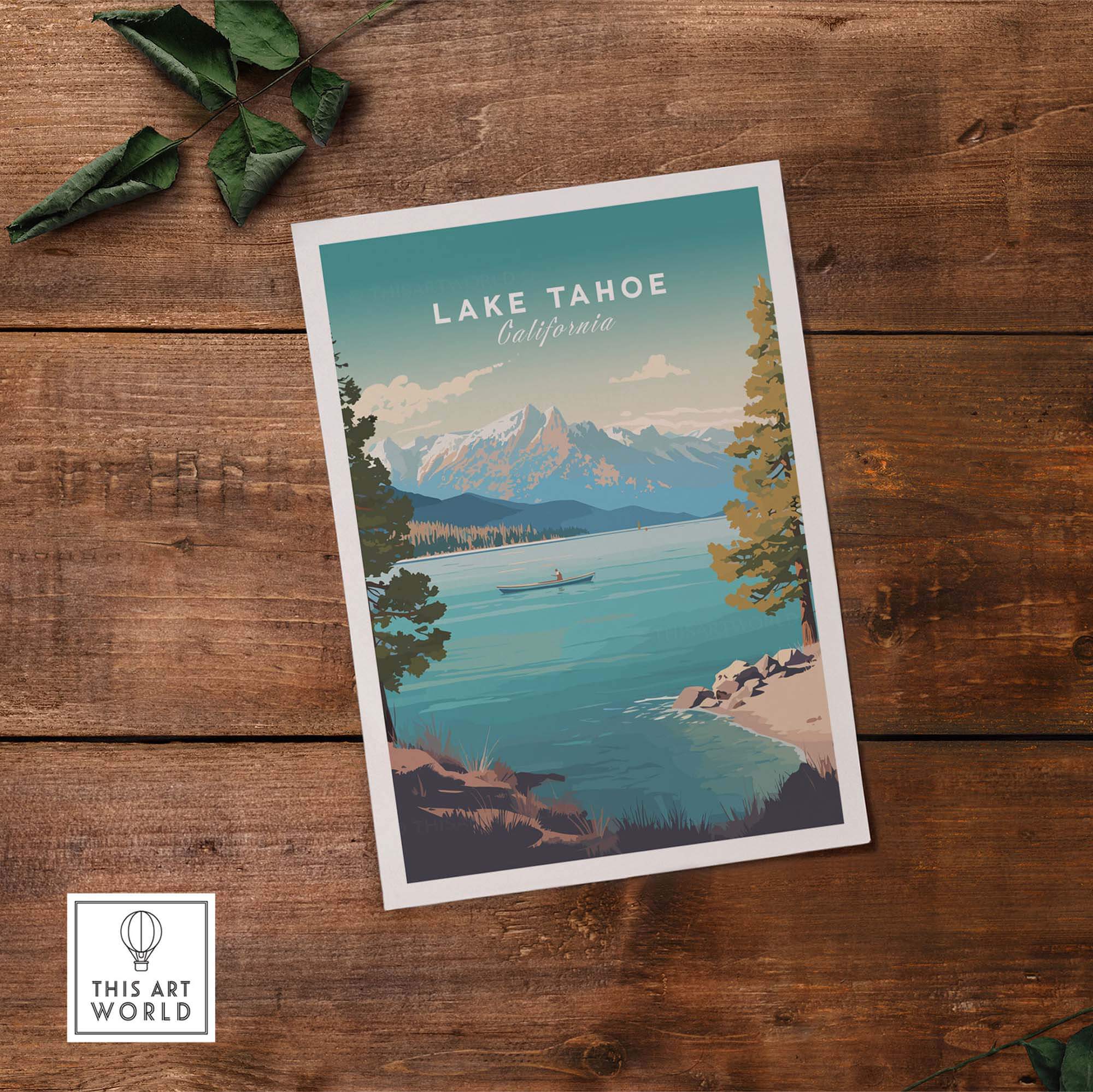 Lake Tahoe Print part of our best collection or travel posters and prints - This Art World