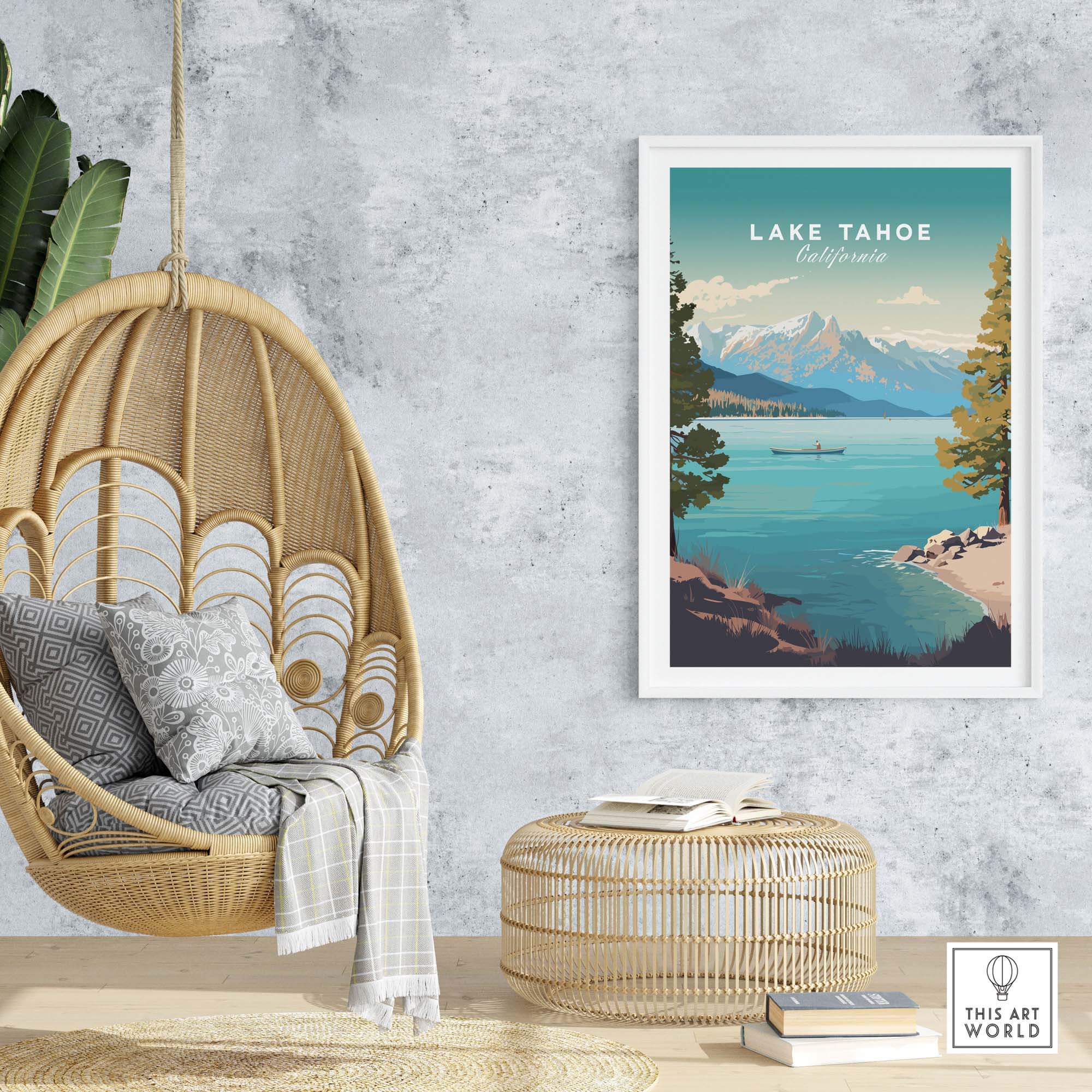 Lake Tahoe Print part of our best collection or travel posters and prints - This Art World
