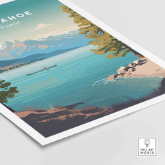 Lake Tahoe Print part of our best collection or travel posters and prints - This Art World