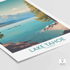 Lake Tahoe Wall Art part of our best collection or travel posters and prints - This Art World