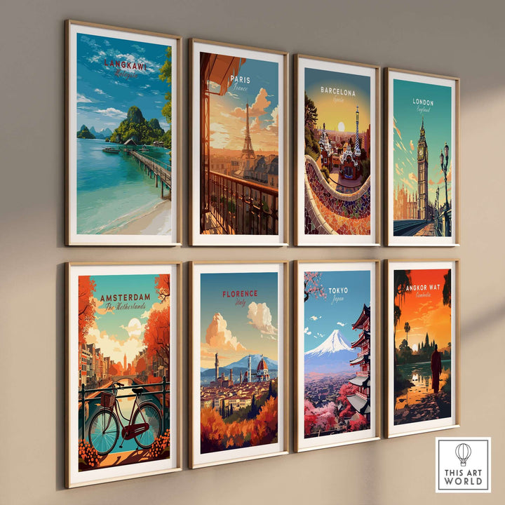 Langkawi Print | Malaysian Coastal Wall Art featuring tropical scenery and vibrant colors in a gallery display.