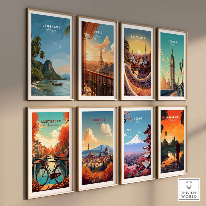 Langkawi Print | Southeast Asia Wall Decor showcasing lush landscapes and vibrant cityscapes in a gallery format.