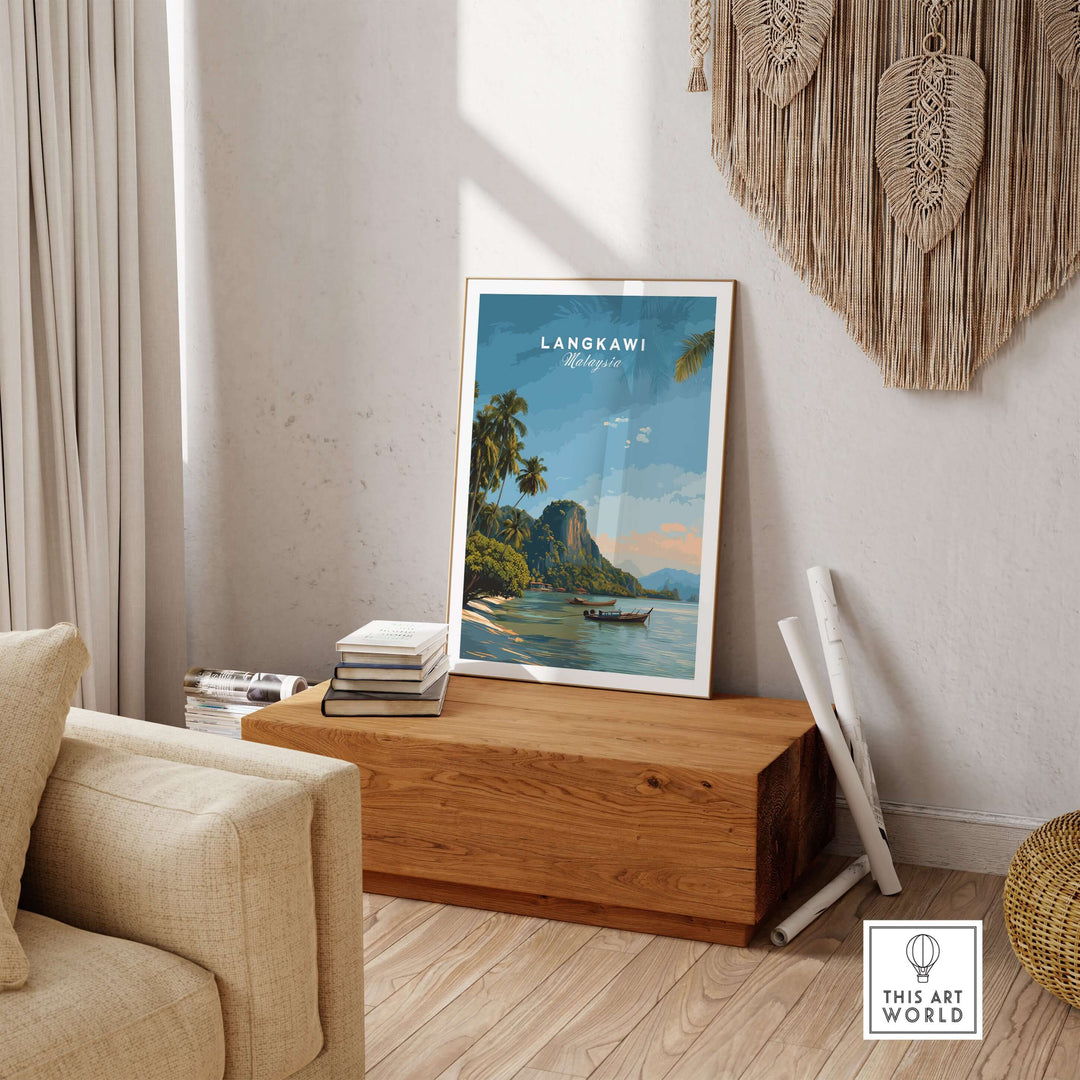 Langkawi Print | Southeast Asia Wall Decor showcasing stunning landscapes and tranquil coastal views in a stylish interior.