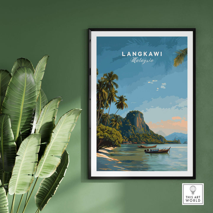 Langkawi Print | Southeast Asia Wall Decor featuring lush landscapes and coastal views in a framed print.
