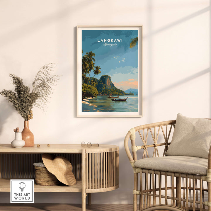 Langkawi Print | Southeast Asia Wall Decor featuring scenic coastlines and tropical landscapes.